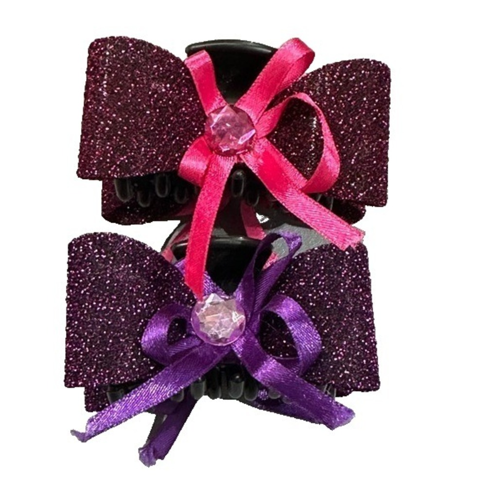 NEW Hair Clip Accessories set of 2 pink‎ purple claw clips